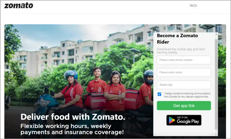 Zomato Doordash alternative