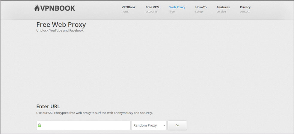 VPNBook Free Web Proxy